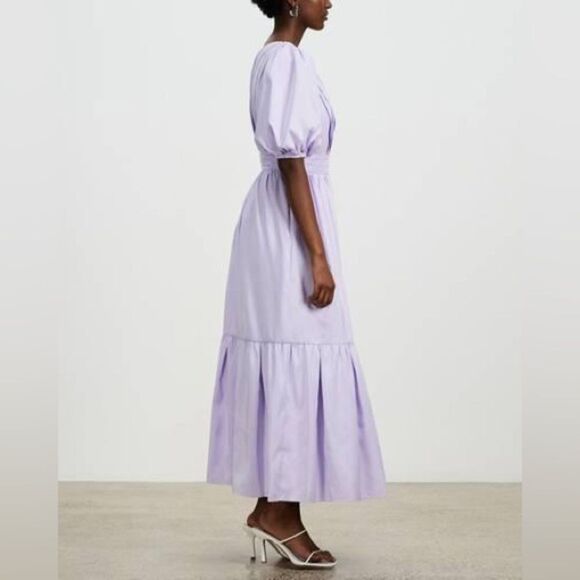 NWT Self Portrait Maxi Lilac Dress One Shoulder Purple Size 2 - Picture 7 of 8